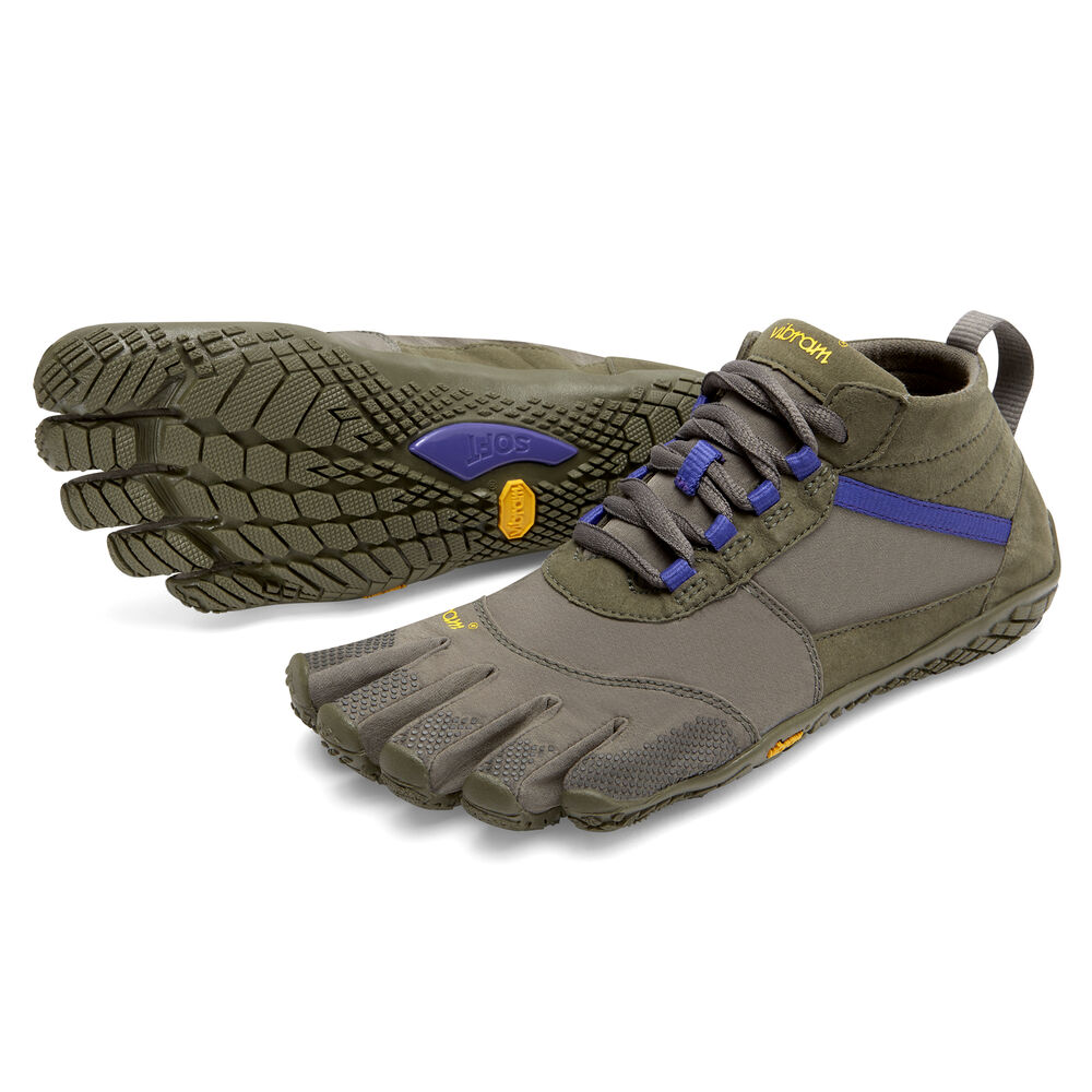 Vibram Fivefingers V-Trek Bayan Yürüyüş Ayakkabısı Yeşil/Mor,CF4125876